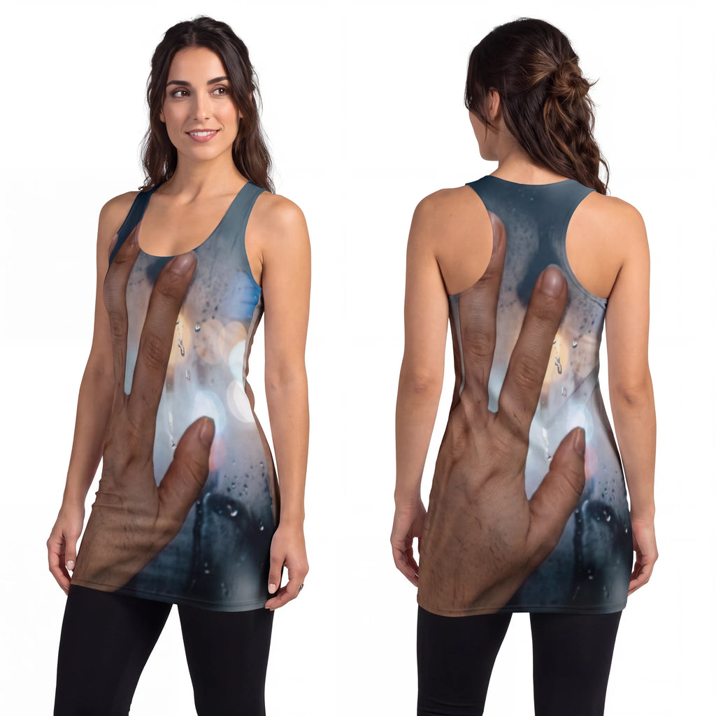 Rainy City Window Racerback Dress