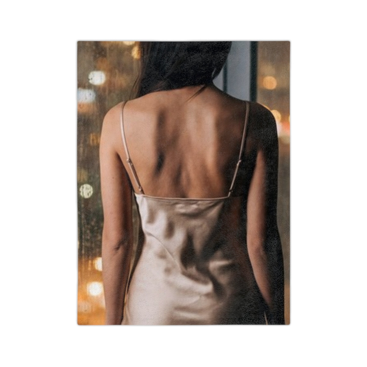 Velveteen Blanket - Shimmering Rainy City | Echovira Gallery
