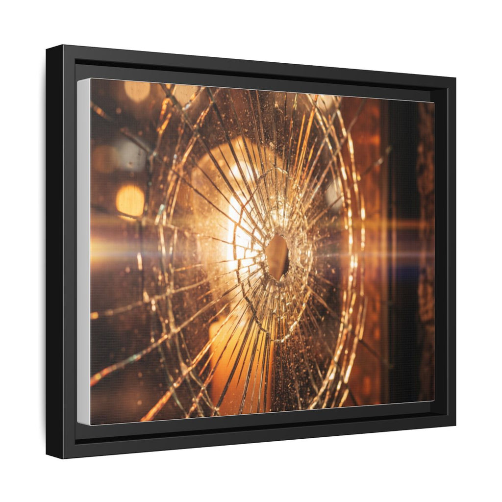 Framed Matte Canvas - Amber Glow — Black / 1.25"