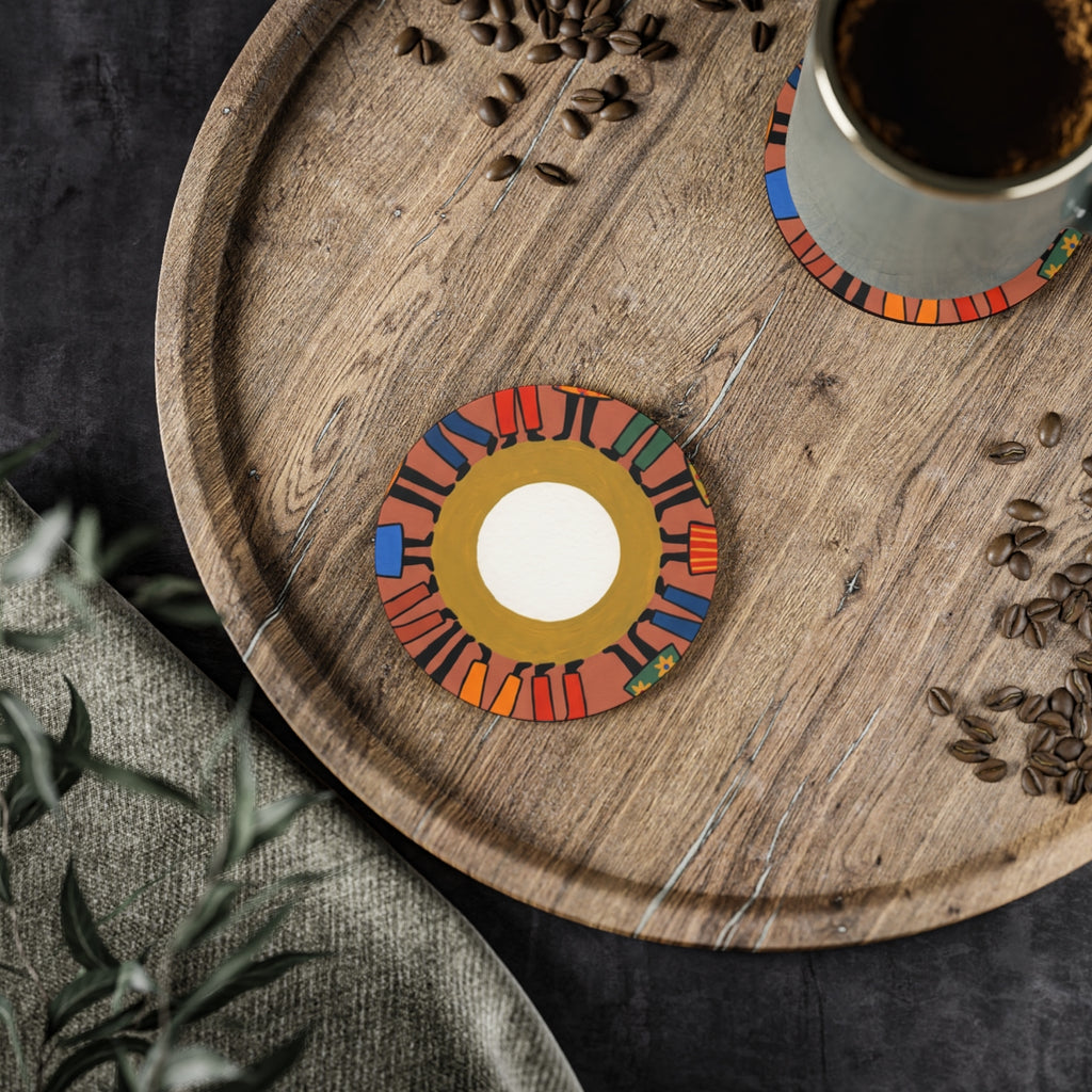 Coasters Set - Unity Mandala Folk Art (1 & 4 pcs) | Echovira...