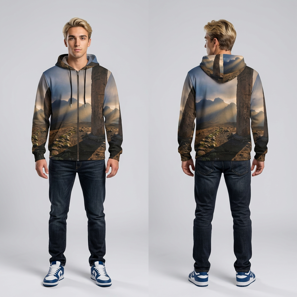 Men's Full-Zip Hoodie - Sunbeams