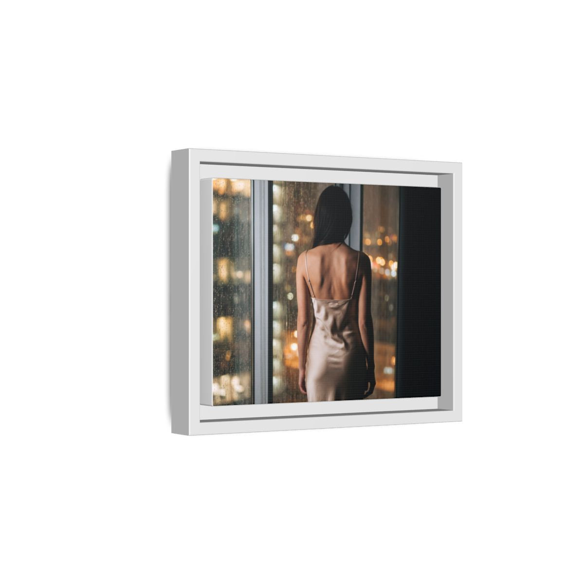 Framed Matte Canvas - Cinematic Nights — White / 1.25"
