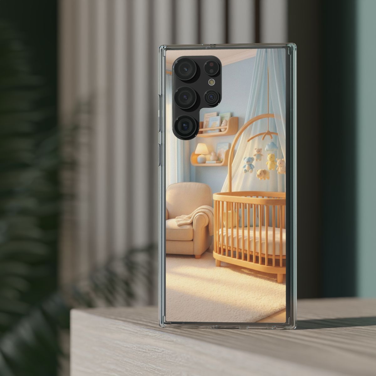 Clear Impact-Resistant Cases - Soft Blue Clear Phone Case...