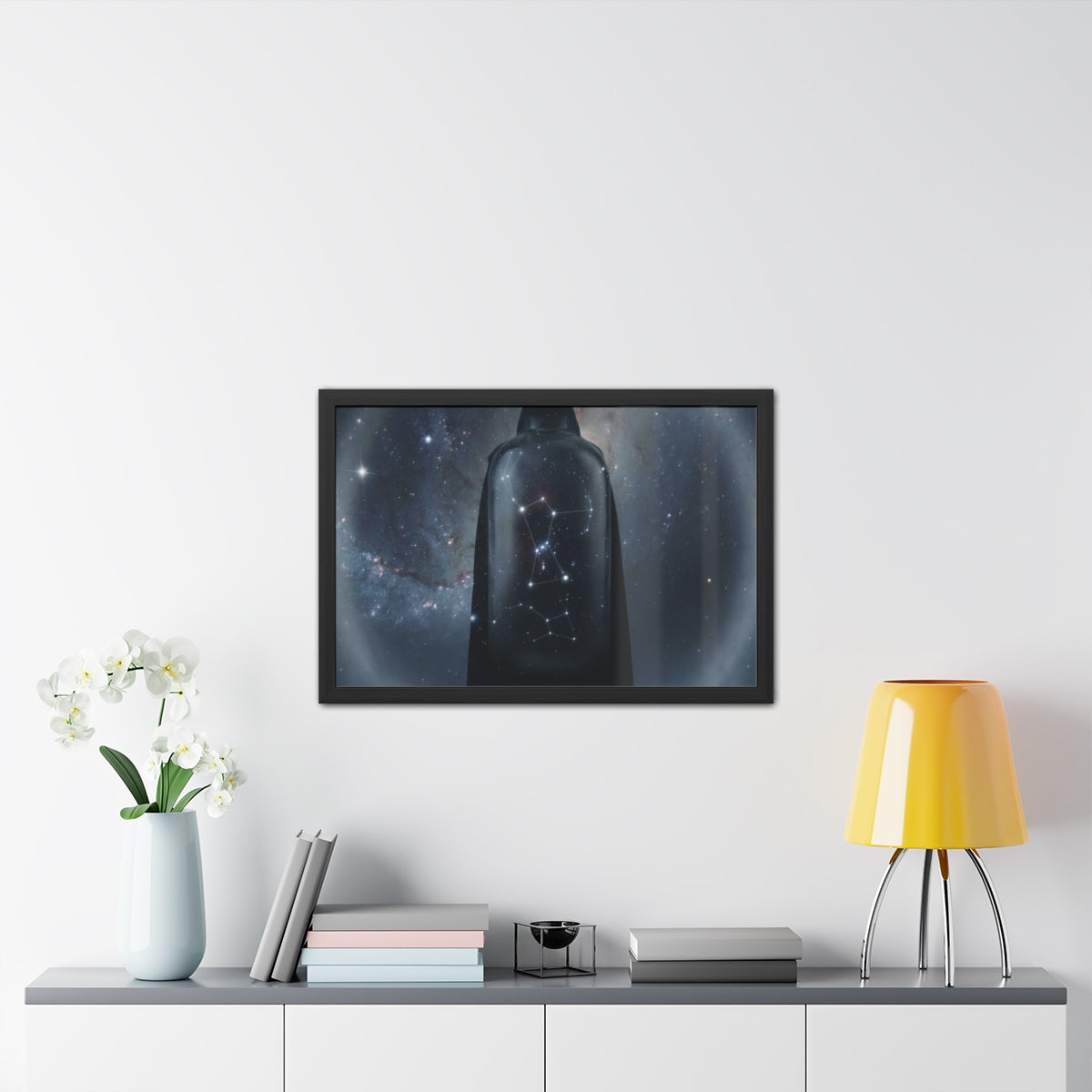 Framed Posters - Cosmic Sentinel Orion Constellation Art —...
