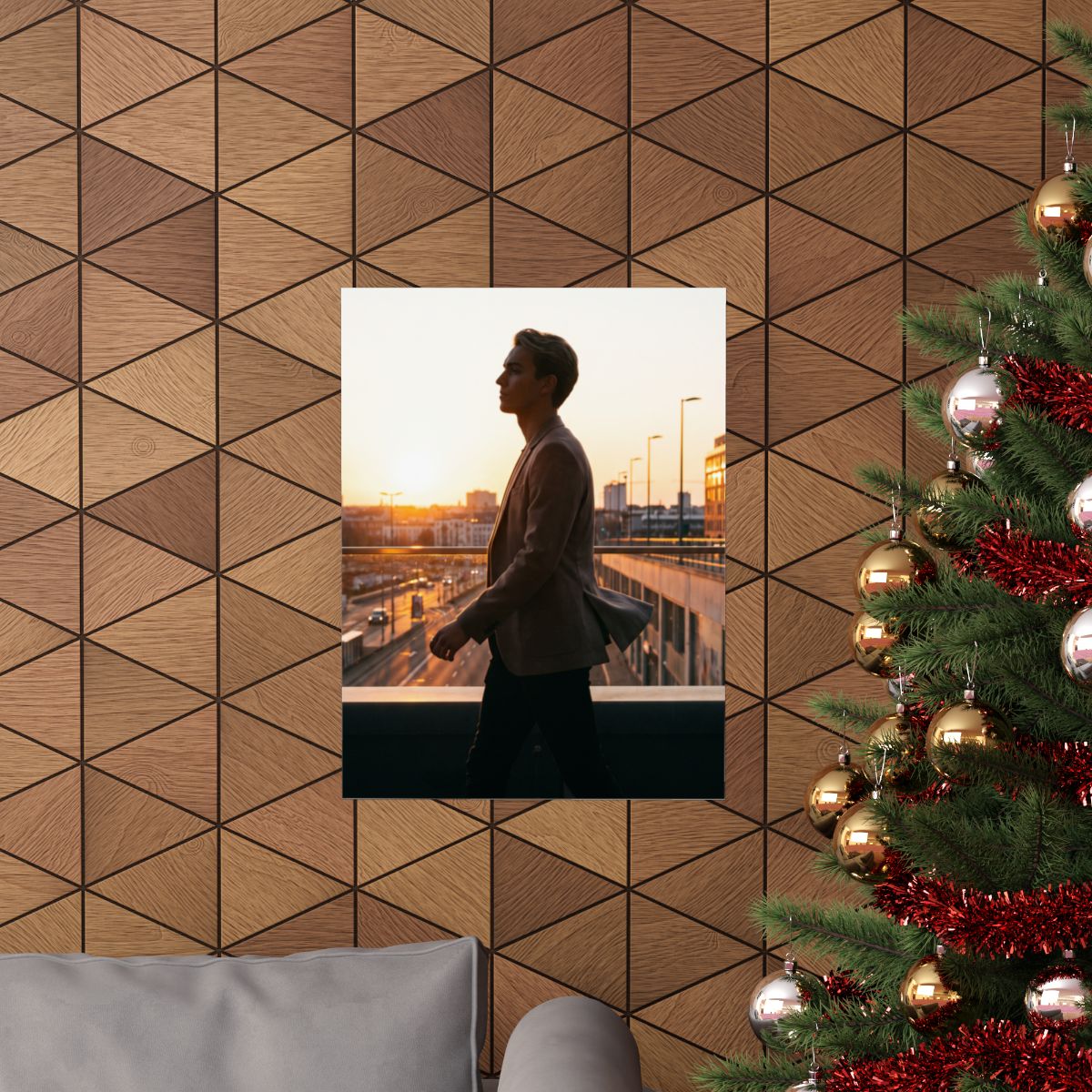Matte Vertical Poster - Golden Hour Walk (8×10 & 36×54) |...