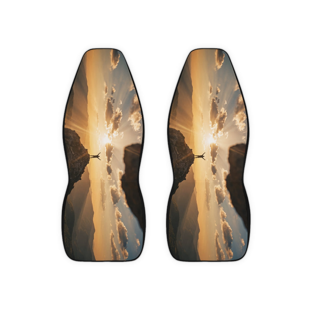 Mountain Sunrise Silhouette Car Seat Covers