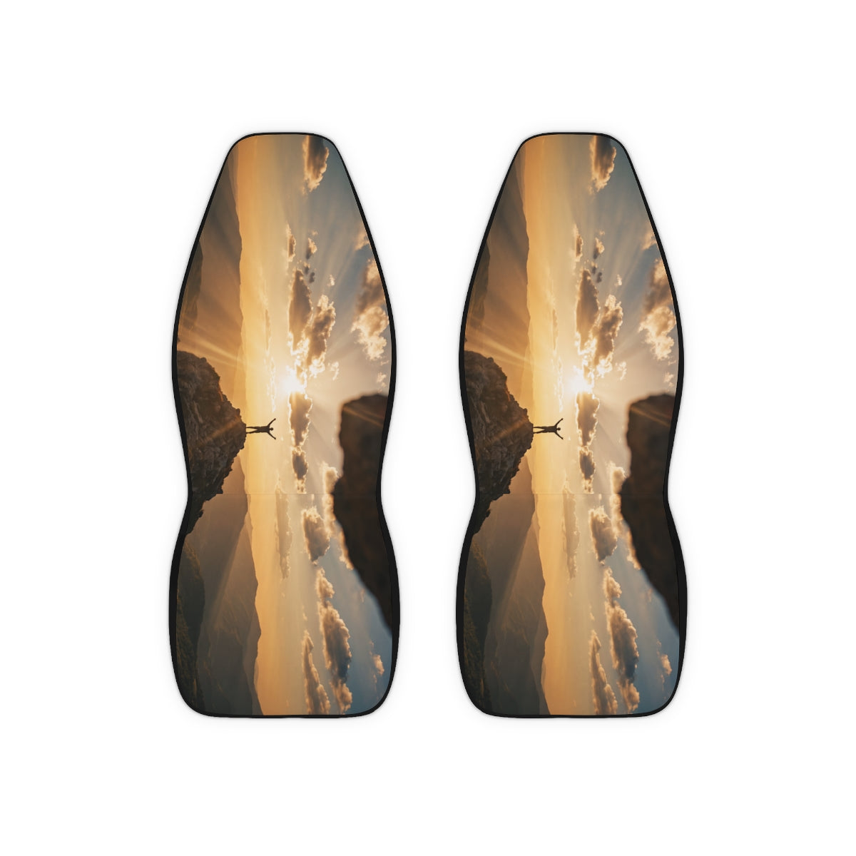 Mountain Sunrise Silhouette Car Seat Covers