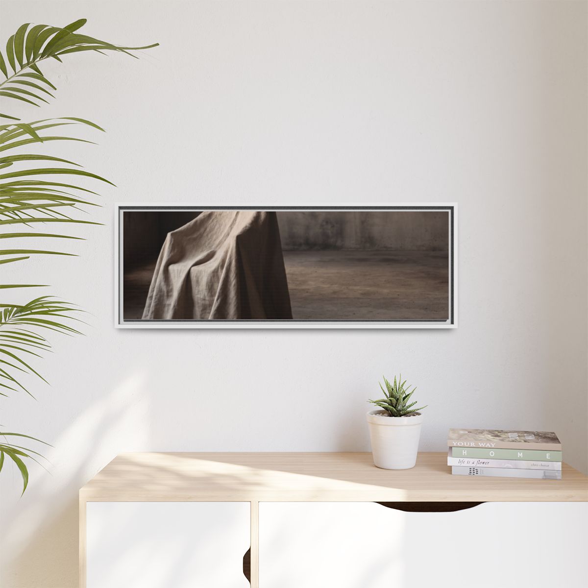 Matte Canvas, Framed - Draped Silence Still Life Art... |...