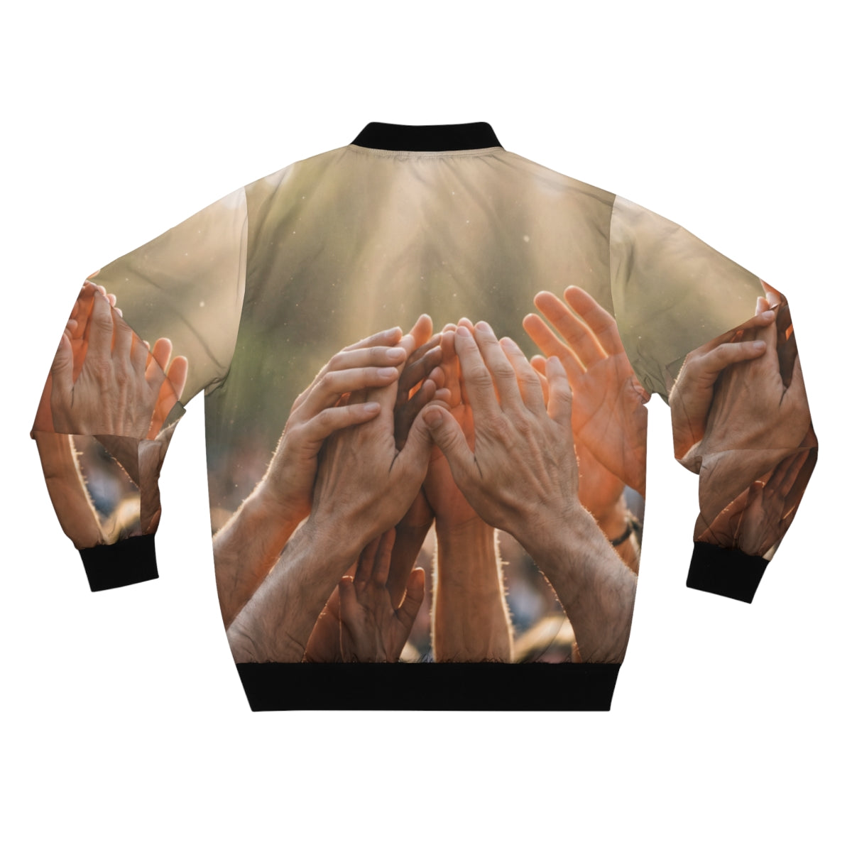 Men's Bomber Jacket - Golden Rays of Unity Wall Art |...