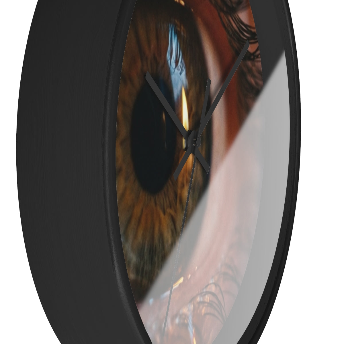 Wall Clock - Amber Iris Reflection Fine Art Print | Echovira...