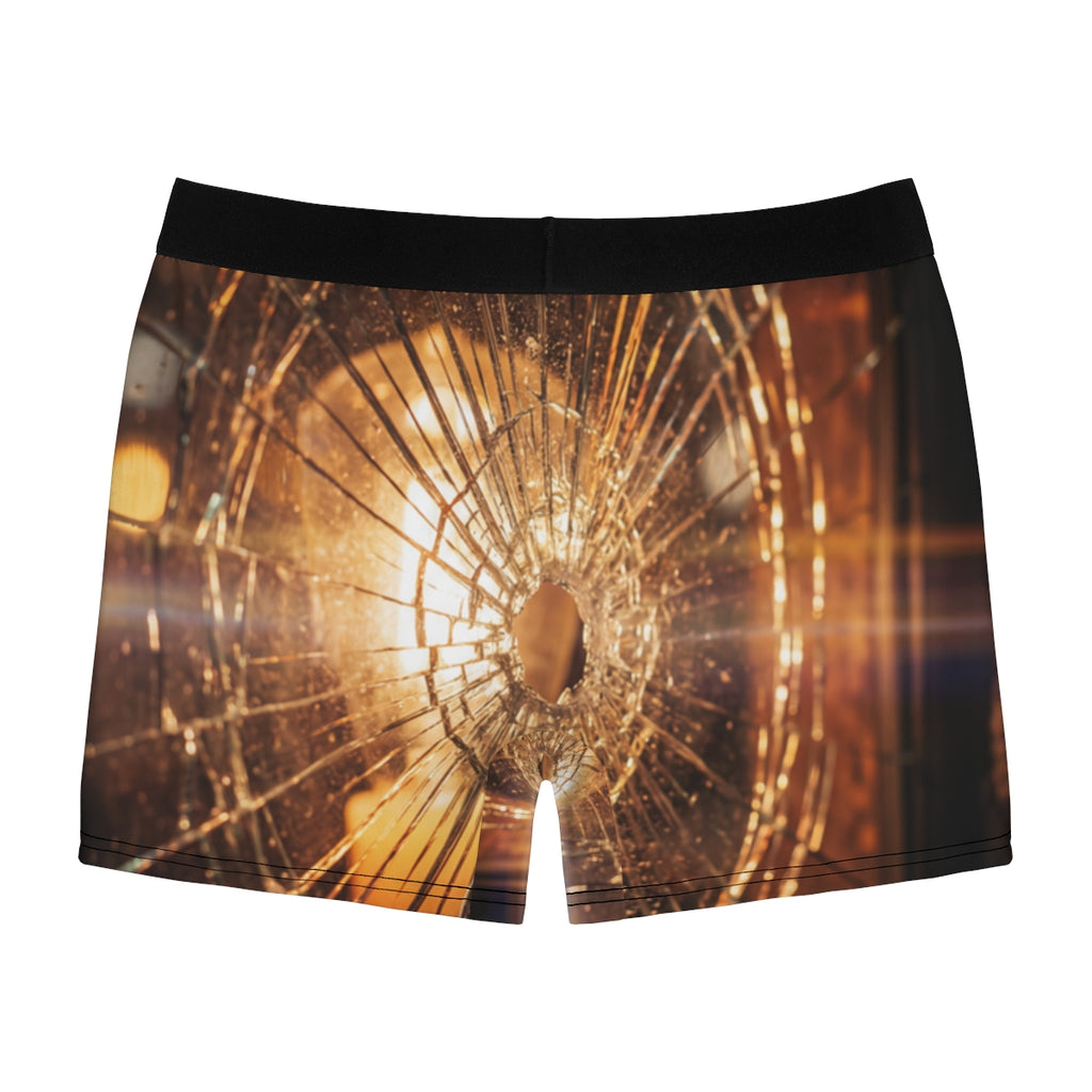 Men's Boxer Briefs - Shattered Amber Glow Aesthetic Art |...