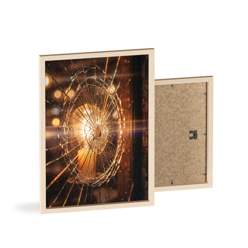 Wood Framed Poster - Cinematic Fracture