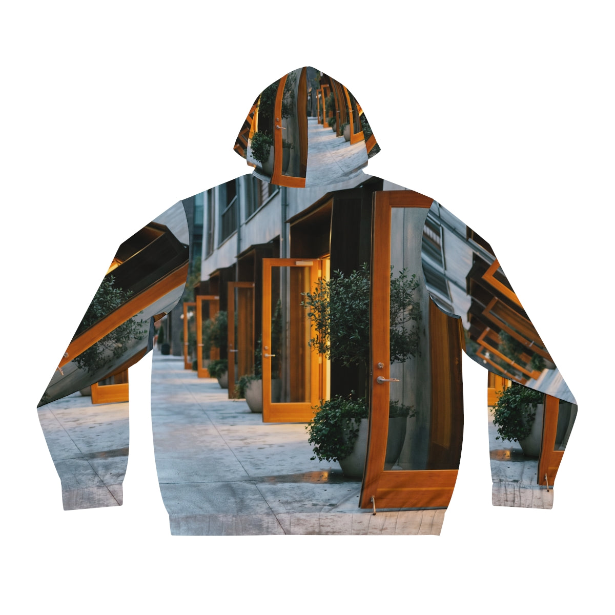 Men's Full-Zip Hoodie - Twilight Courtyard | Echovira...