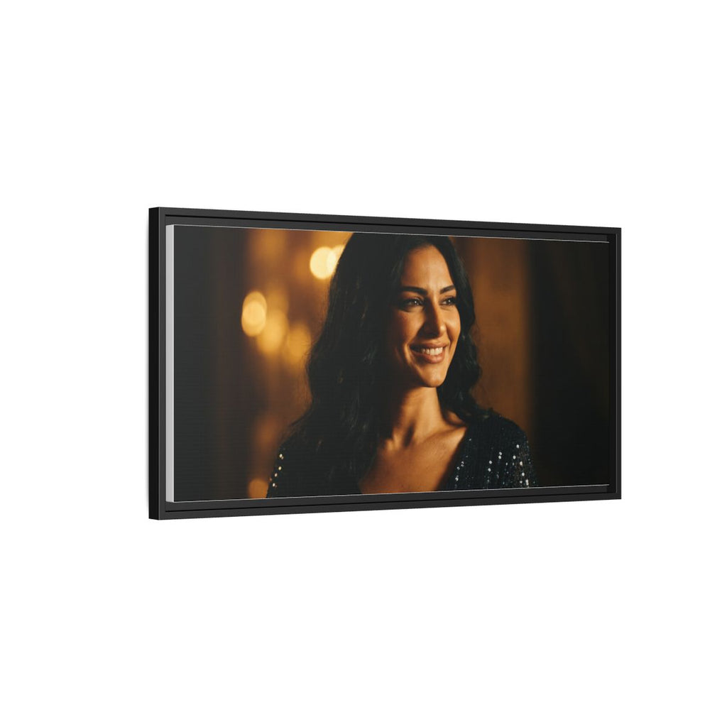 Framed Canvas Art - Golden Glamour — Black / 1.25"