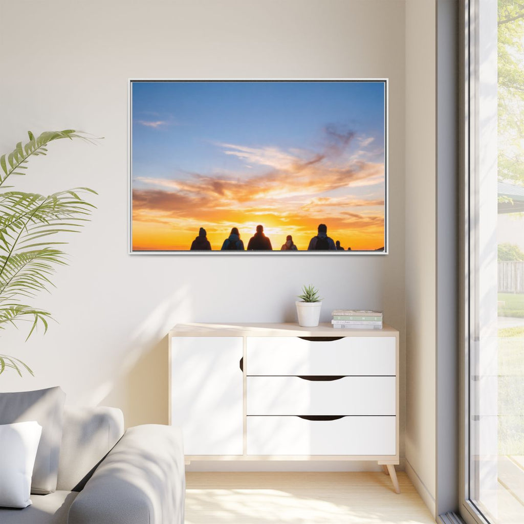 Framed Matte Canvas - Sunset Trail — White / 1.25" (10×8......