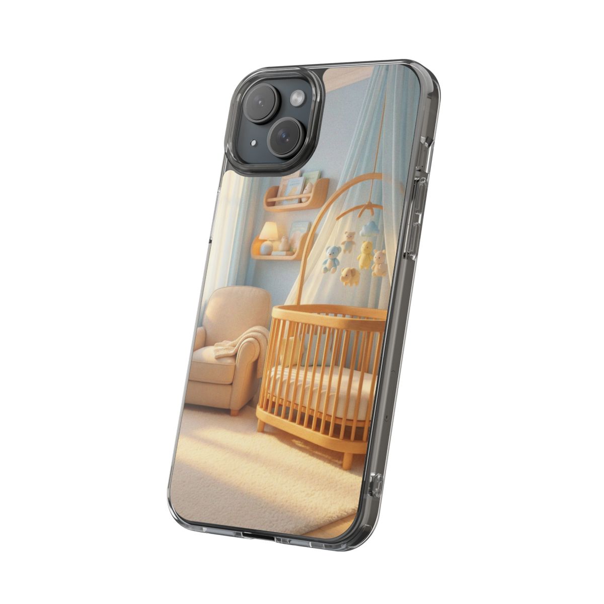 Clear Impact-Resistant Cases - Soft Blue Clear Phone Case...