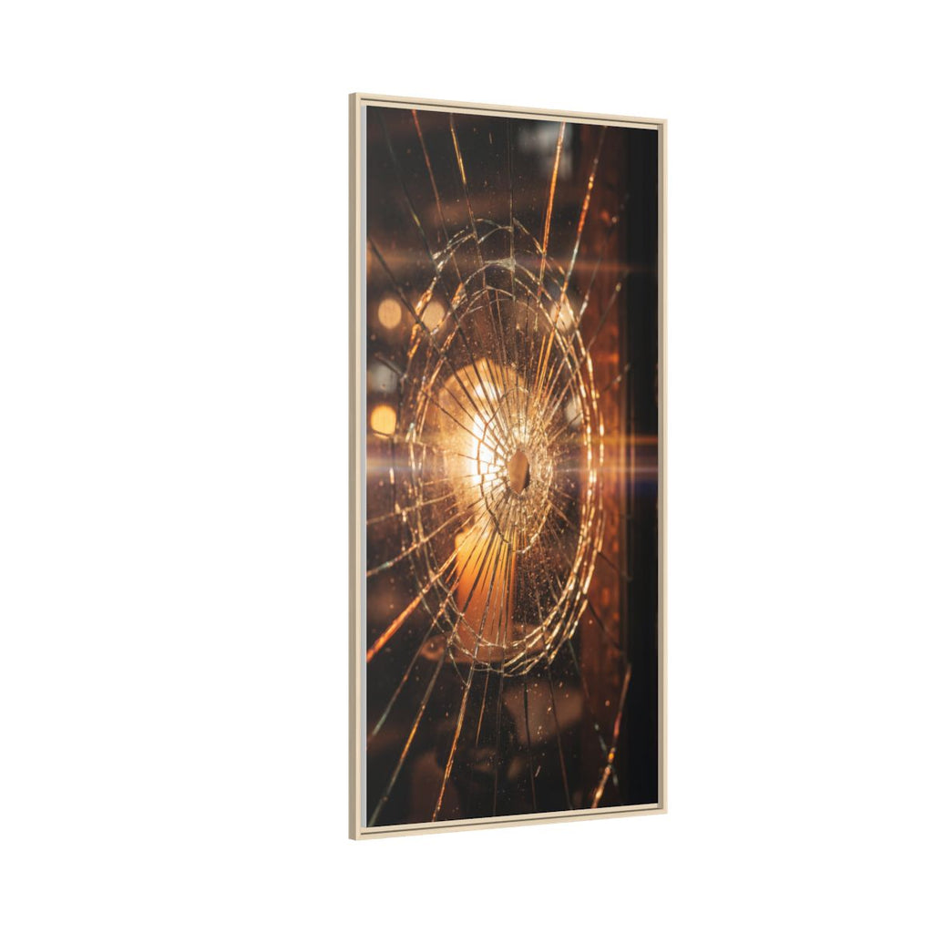 Framed Matte Canvas - Shattered Glass