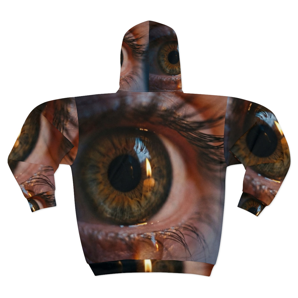 Unisex Zip Hoodie - Amber Iris Reflection Fine Art Print |...