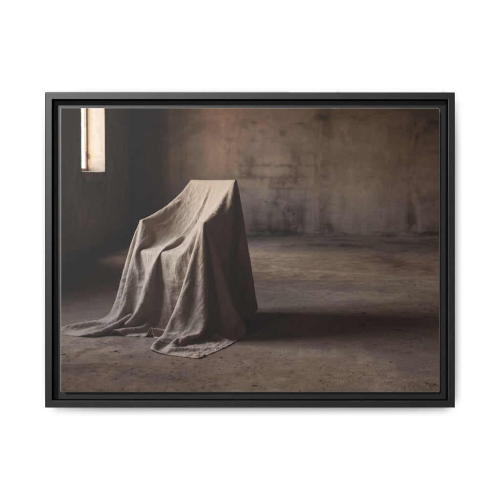 Framed Matte Canvas - Wabi-Sabi Silhouette Art — Black / 1.25"