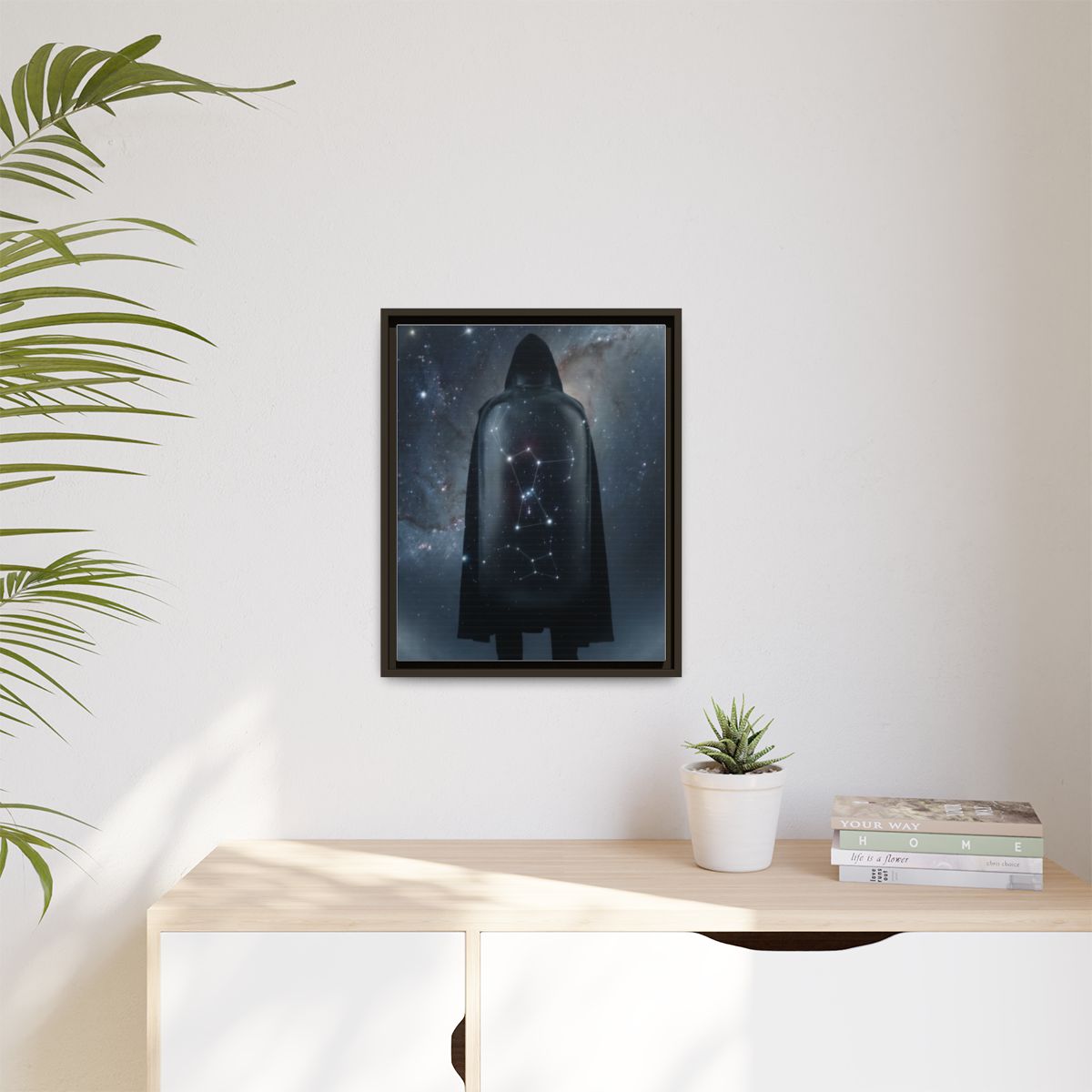 Matte Canvas, Framed - Cosmic Sentinel Orion Constellation...