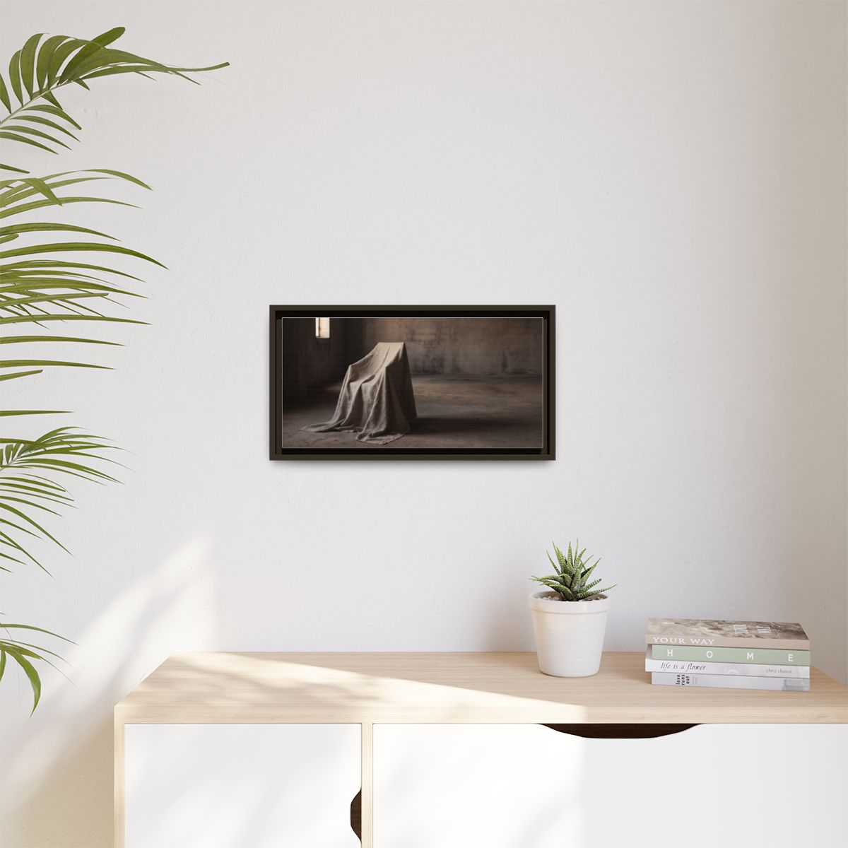 Matte Canvas, Framed - Draped Silence Still Life Art... |...