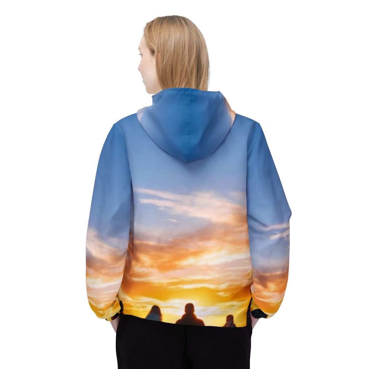 Unisex Windbreaker Jacket - Sunset Trail | Echovira Gallery