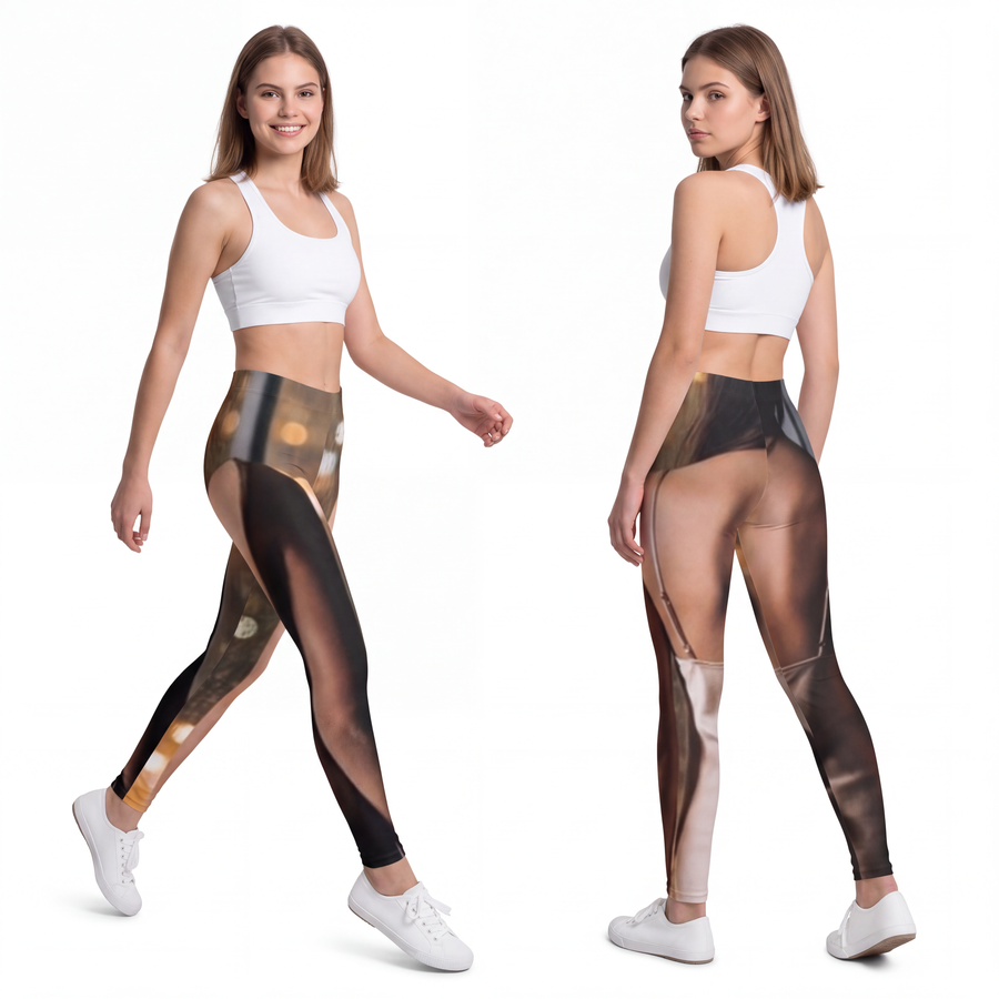 Youth Leggings - Golden City Reflections