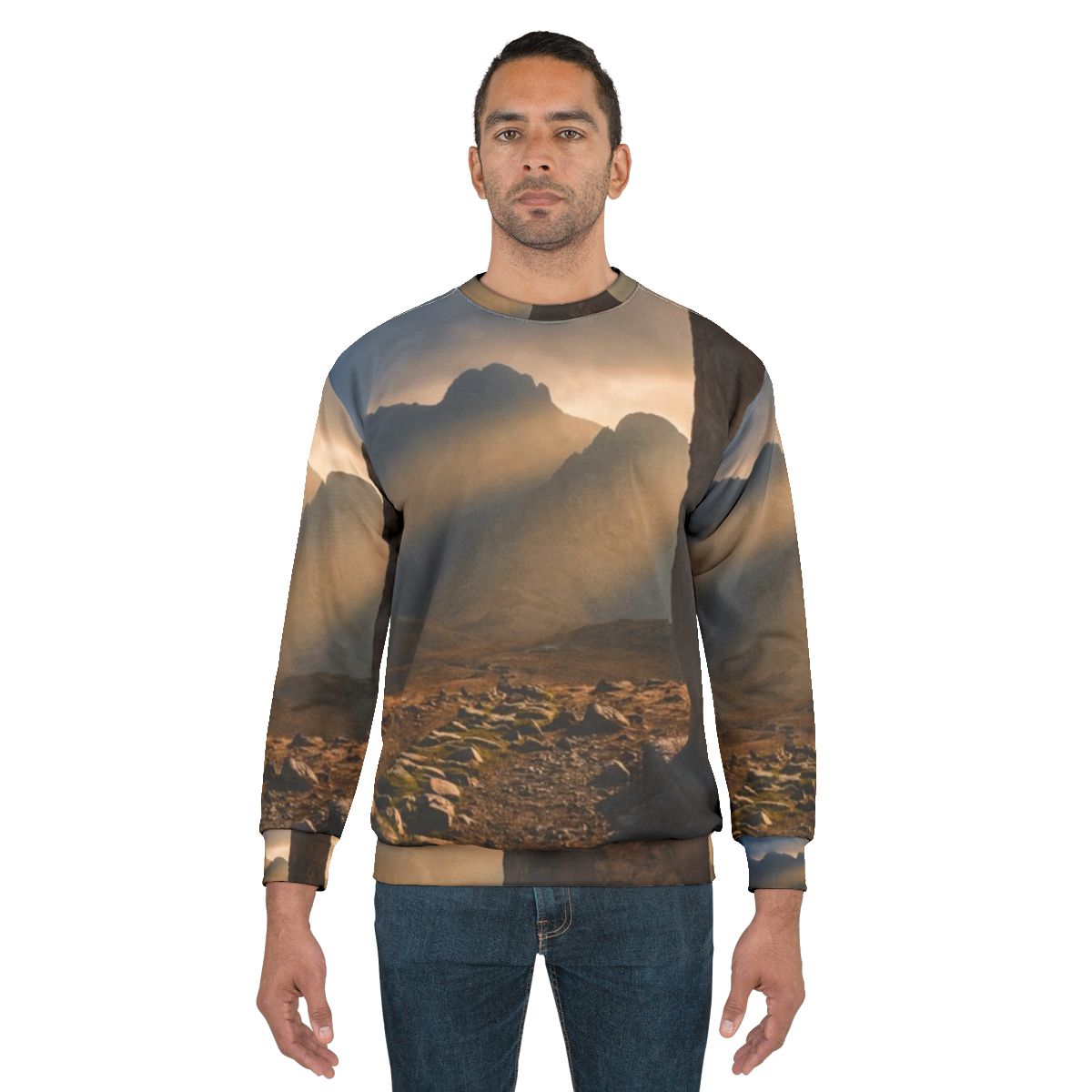Men's Unisex Sweatshirt - Ancient Stone Column Mountain... |...
