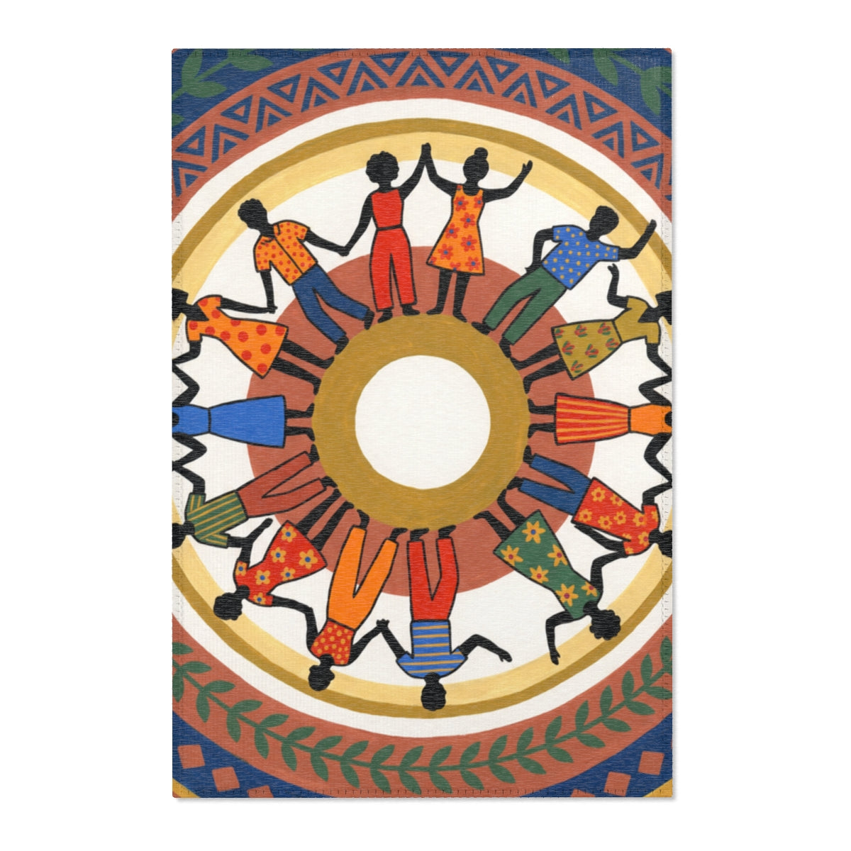 Area Rug - Unity Mandala Folk Art | Echovira Gallery