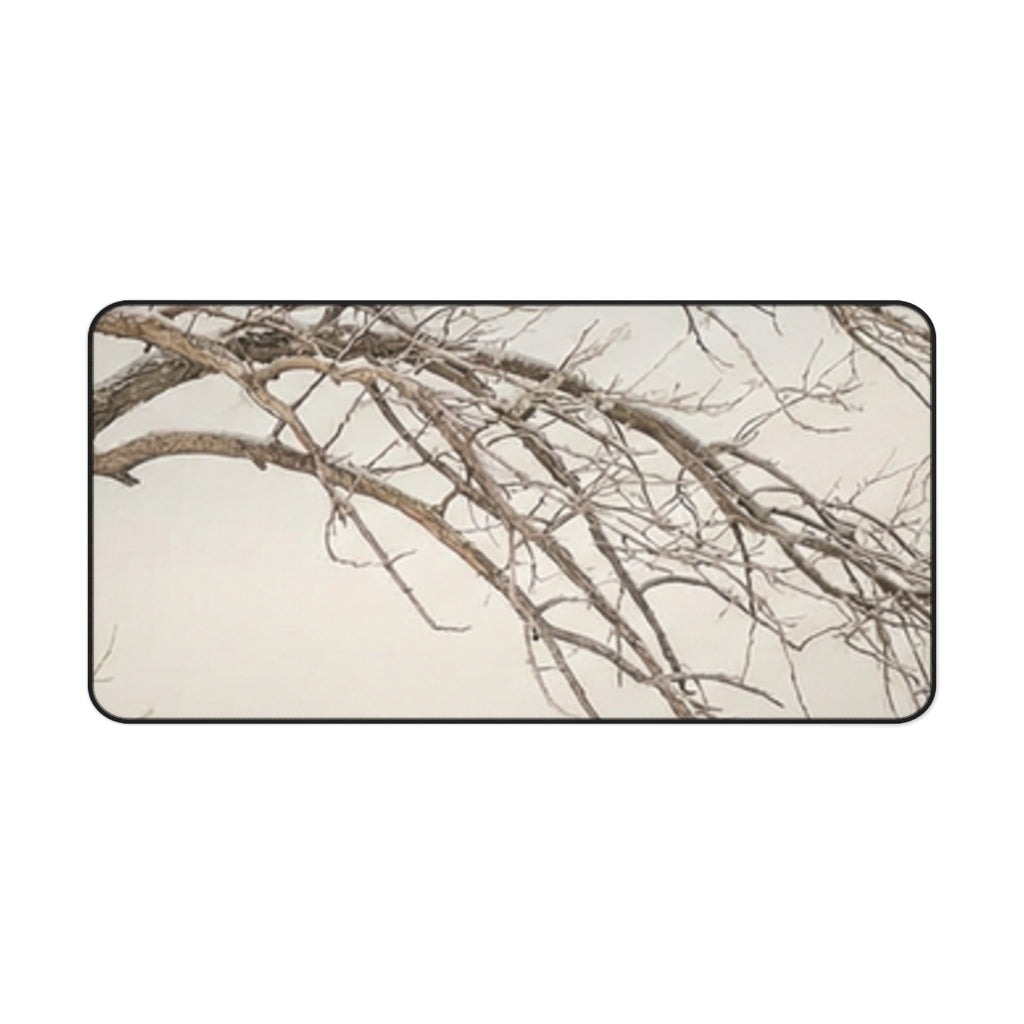 Desk Mat - Minimalist Winter Serenity