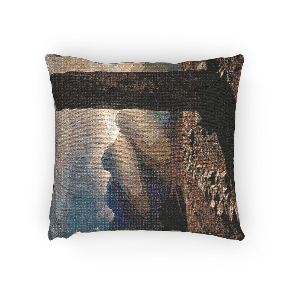 Woven Pillow - Ancient Path Tapestry | Echovira Gallery