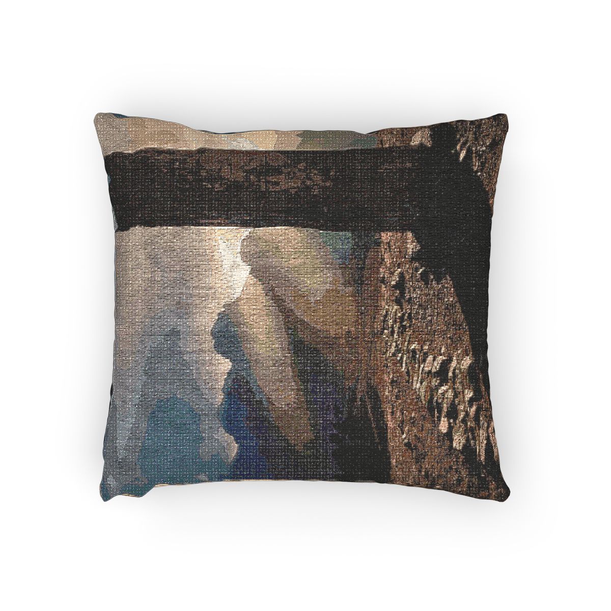 Woven Pillow - Ancient Path Tapestry | Echovira Gallery