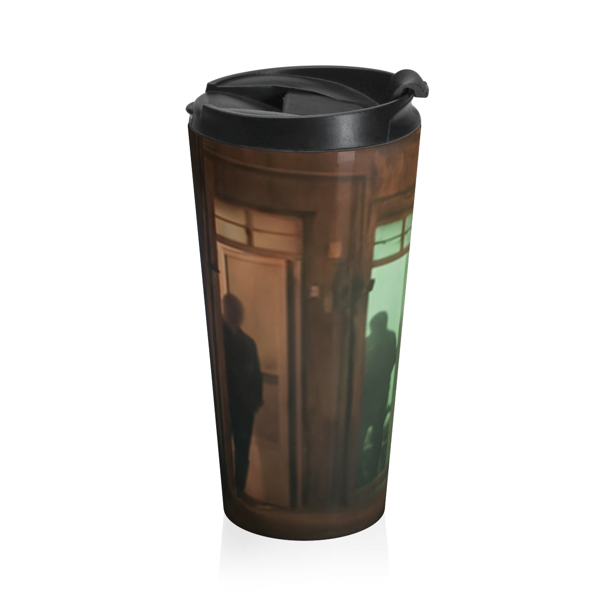 Stainless Steel Travel Mug - Shadowed Alleyway Mystery Art...