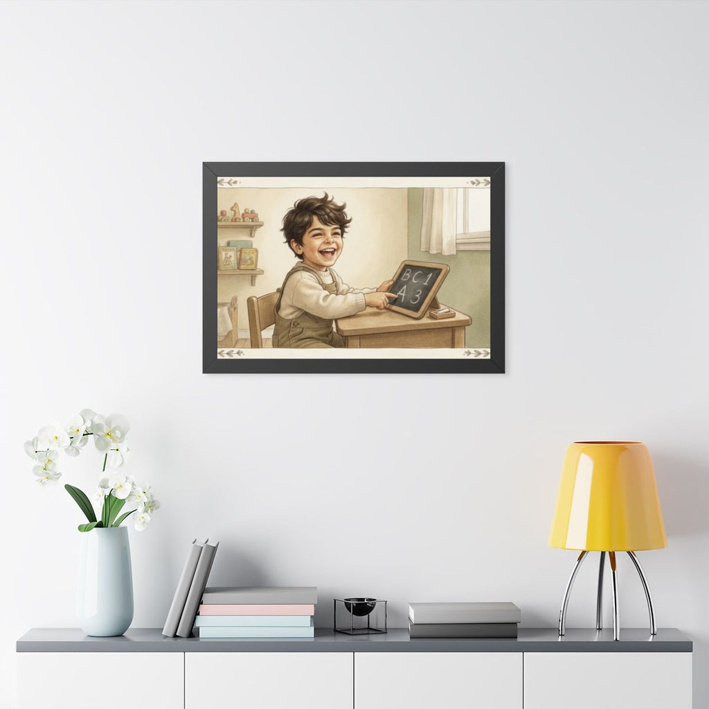Framed Horizontal Poster - Little Scholar — Black (14×11......