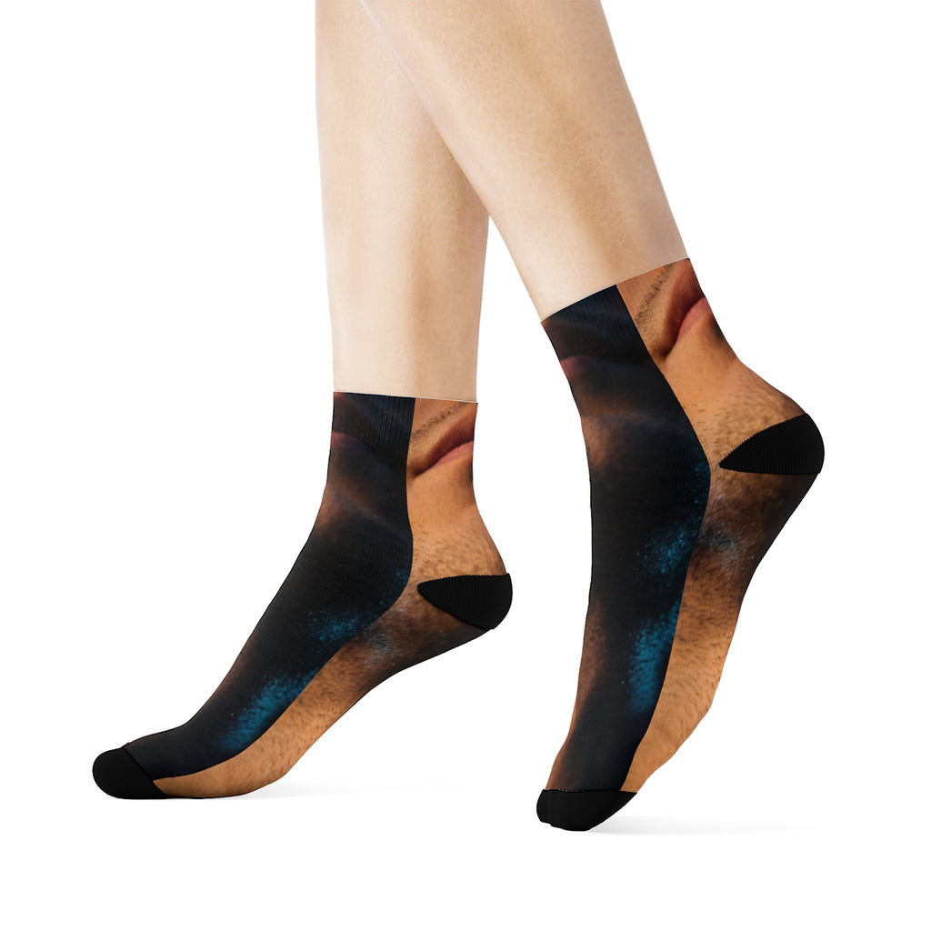Crew Socks - Neon Noir Step