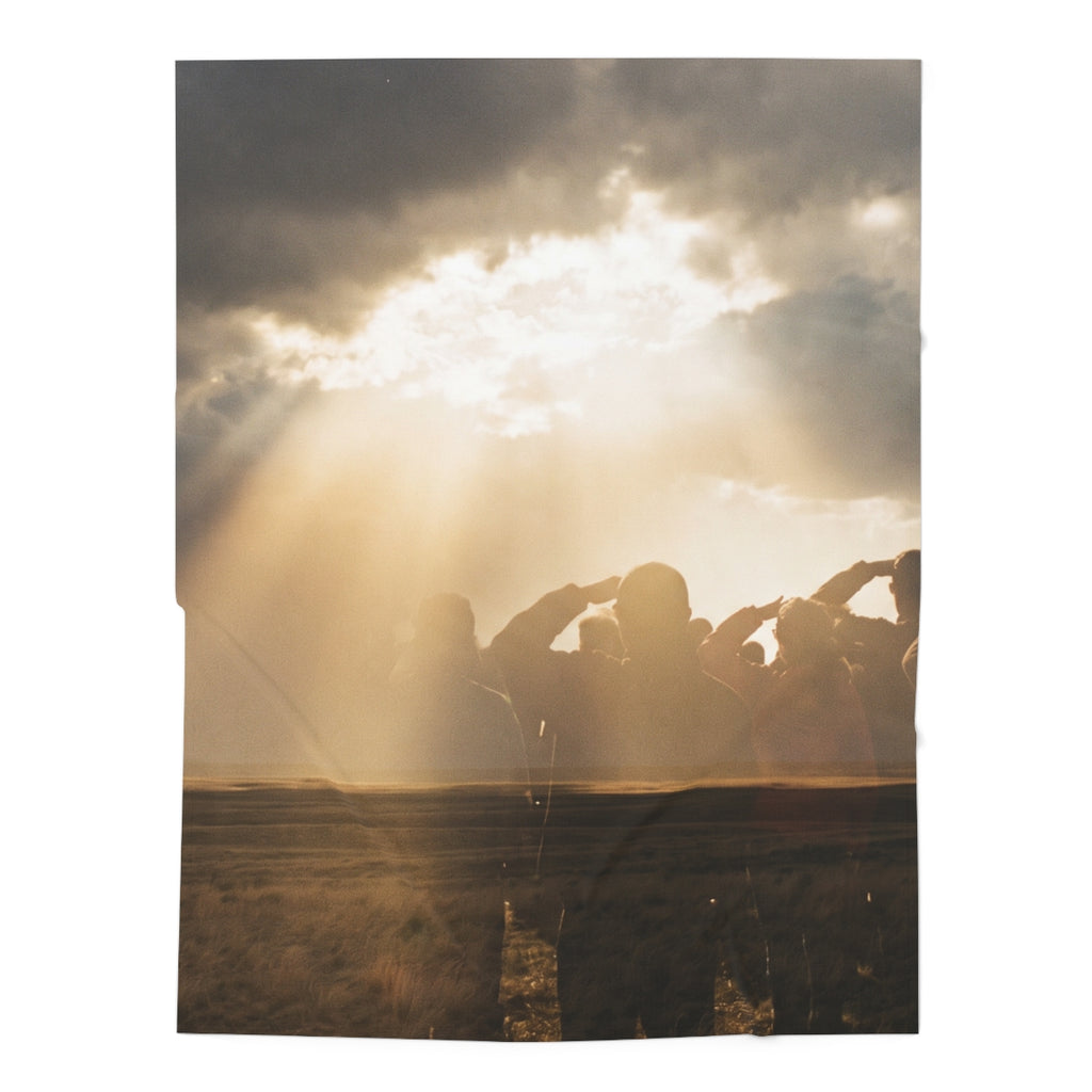 Baby Swaddle Blanket with Golden Landscape Art