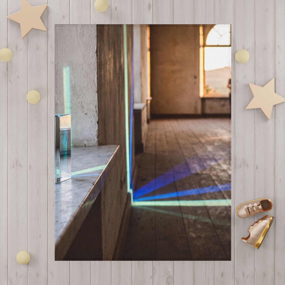 Toddler Blanket with Architectural Prism Art