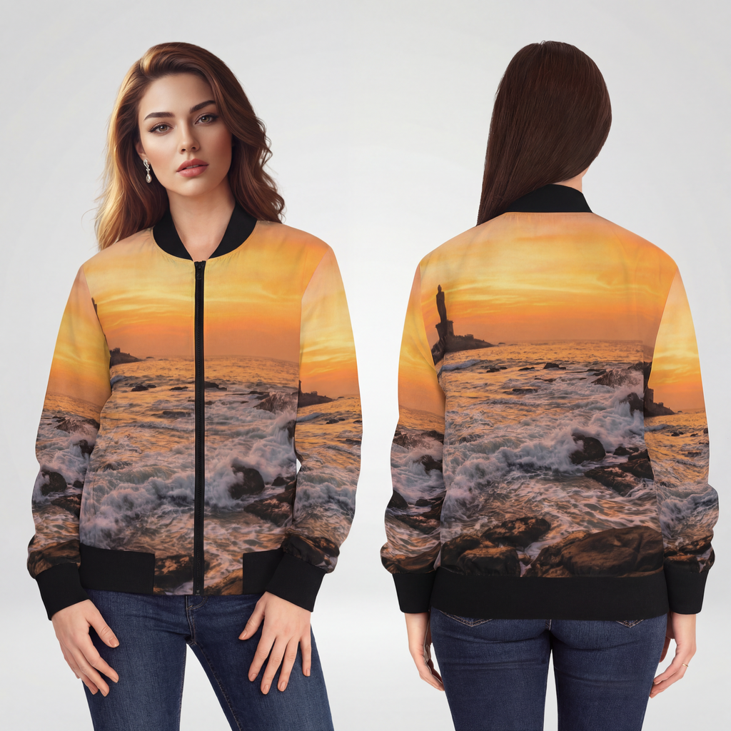 Women's Bomber Jacket - Majestic Dawn