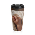 Stainless Steel Travel Mug - Tender Newborn Hand in Soft......
