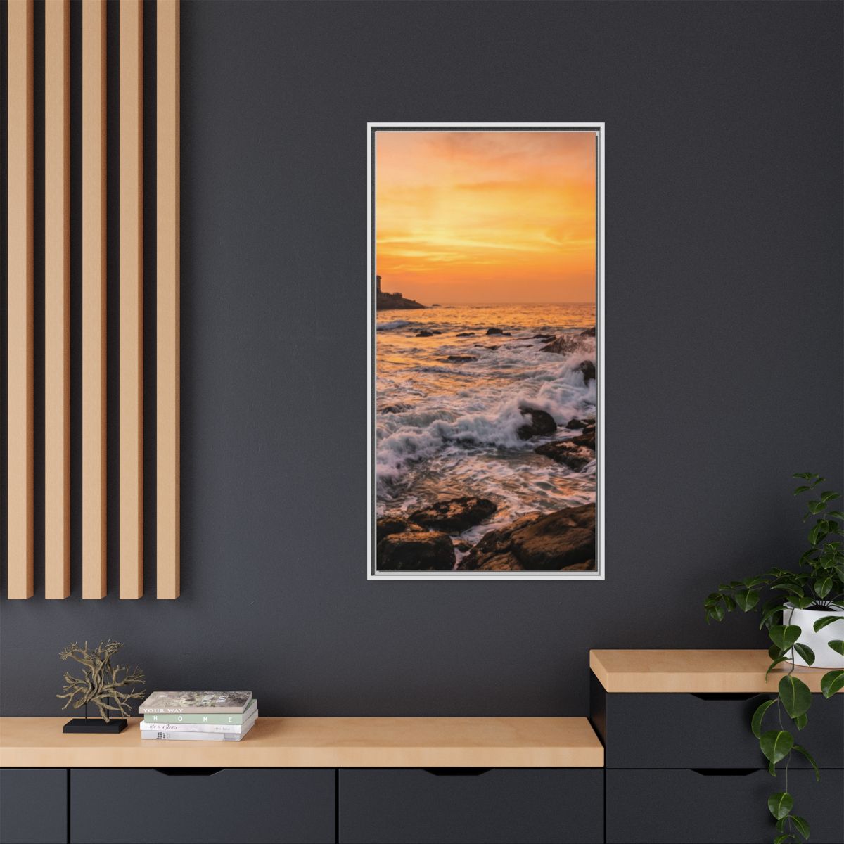 Framed Matte Canvas - Majestic Golden Coast