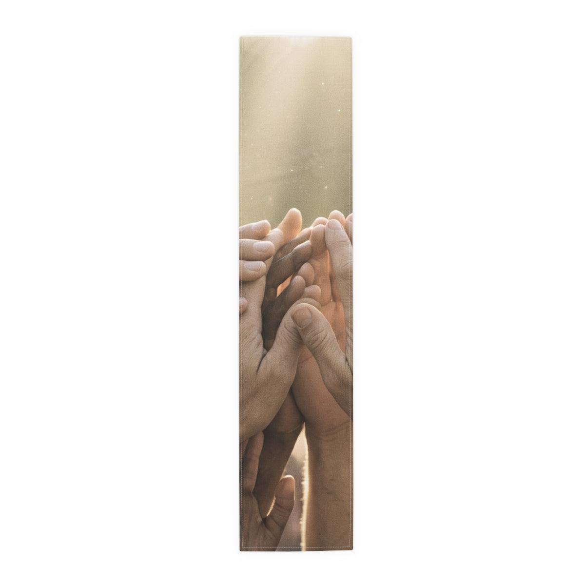 Table Runner - Golden Rays of Unity Wall Art | Echovira...