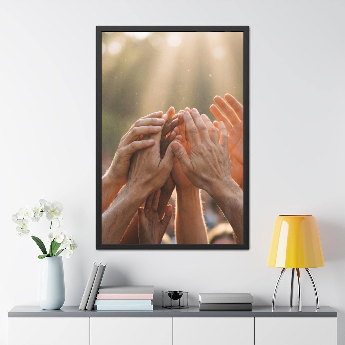 Framed Posters - Golden Rays of Unity Wall Art (8×12, 9×11...
