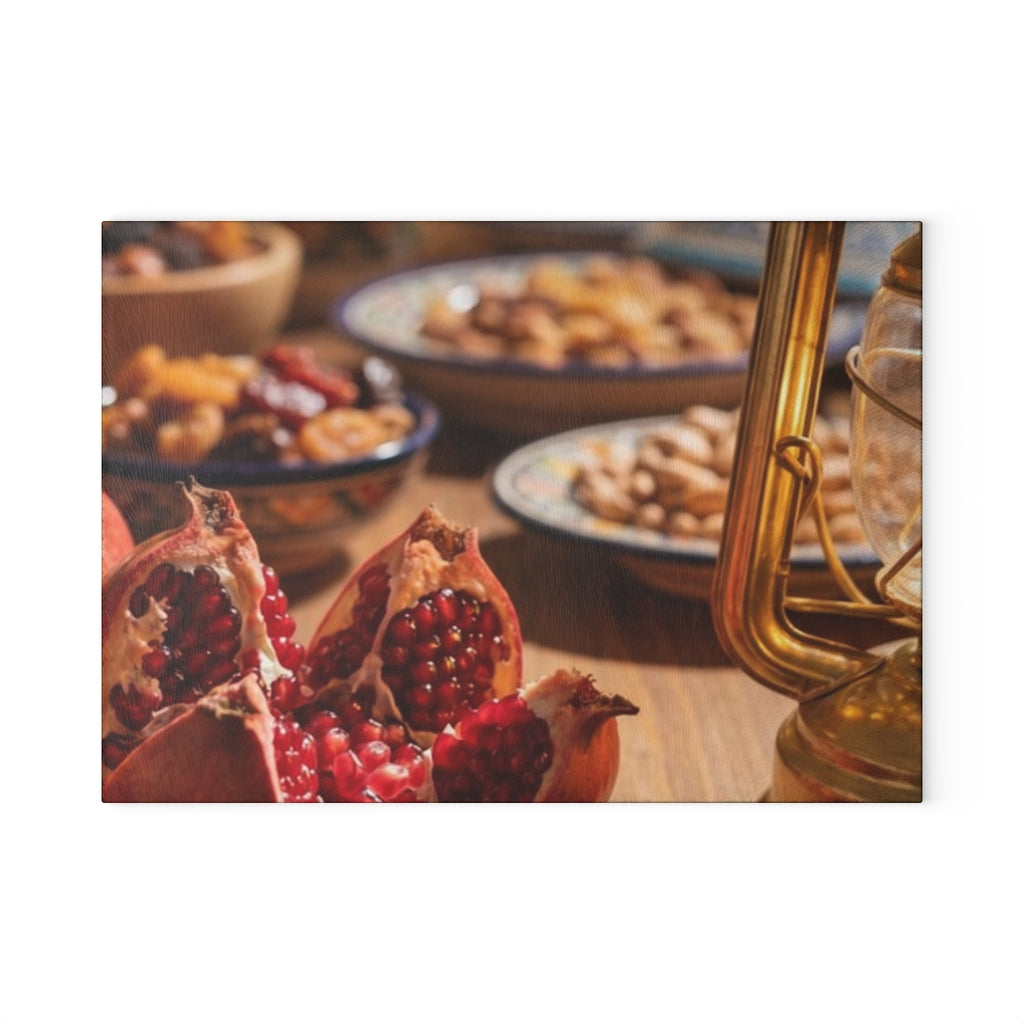 Glass Cutting Board - Twilight Harvest | Echovira Gallery