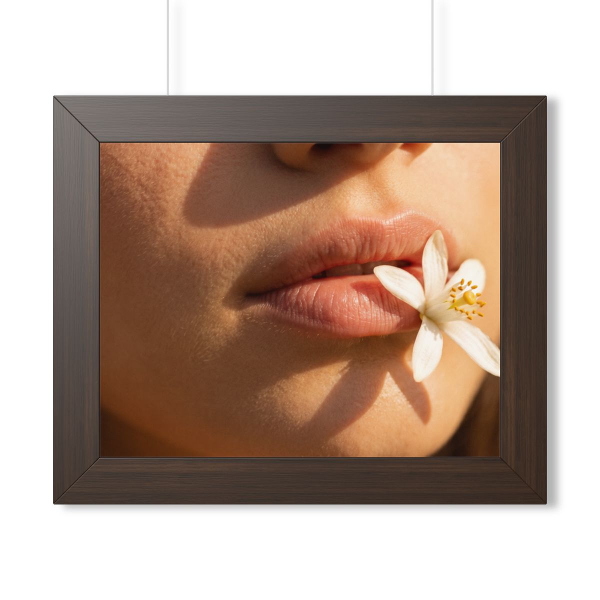 Framed Horizontal Poster - Golden Flora Panorama — Walnut......