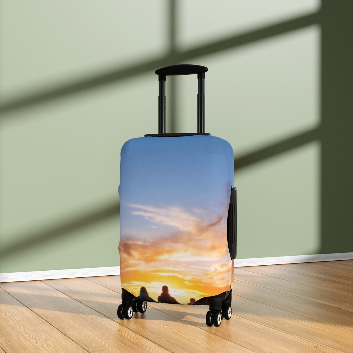 Luggage Cover - Golden Hour Mountain | Echovira Gallery