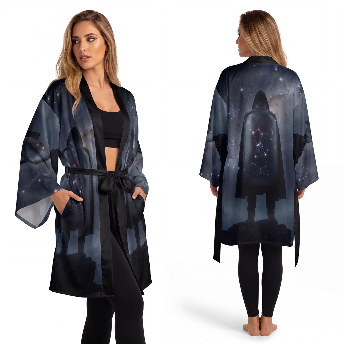 Orion Constellation Long Sleeve Kimono Robe