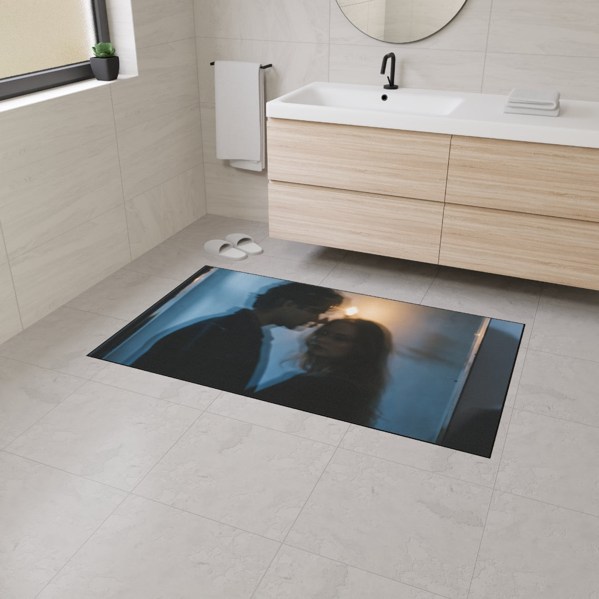 Midnight Glow Floor Mat - Moody Welcome Entryway | Echovira...