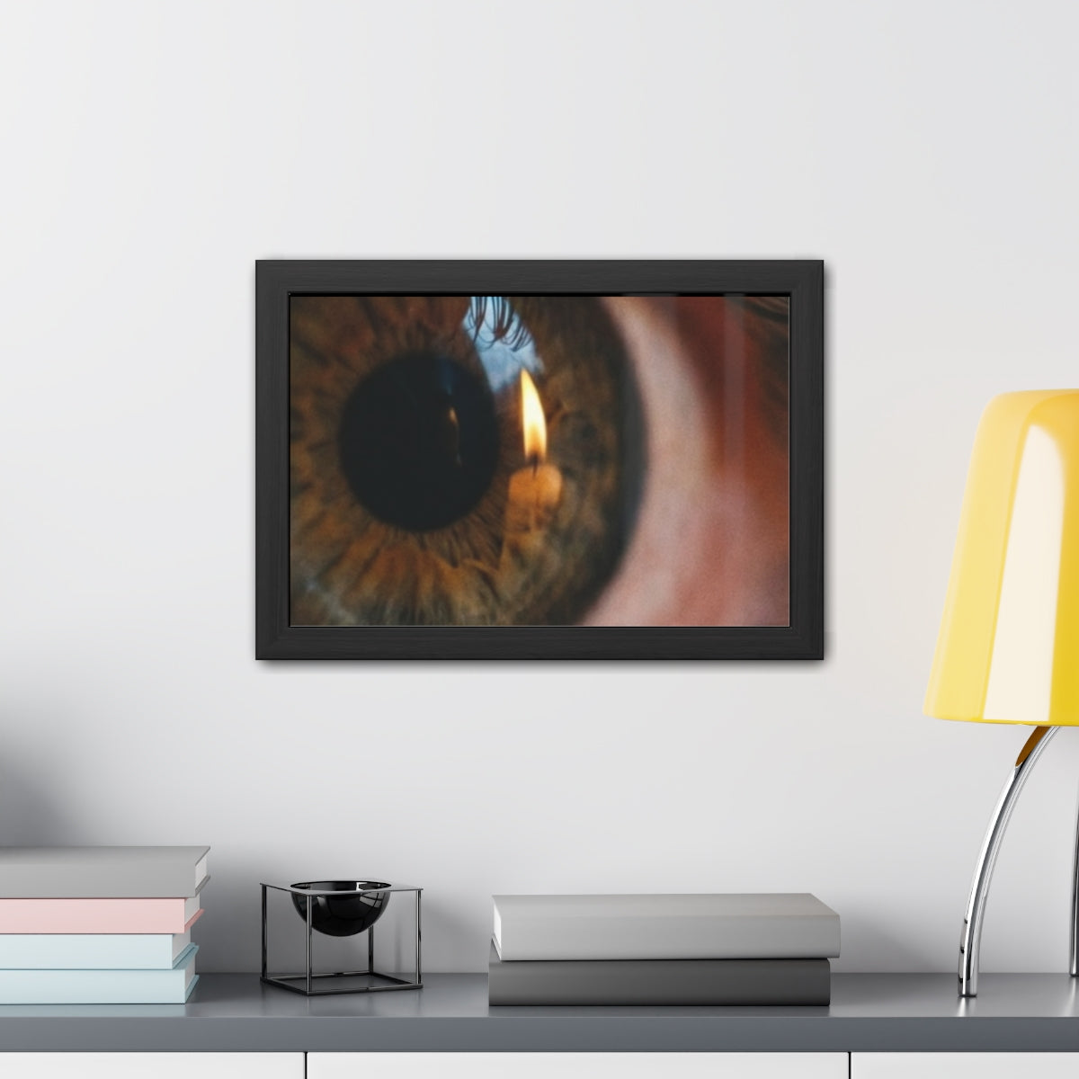Framed Posters - Amber Iris Reflection Fine Art Print —... |...