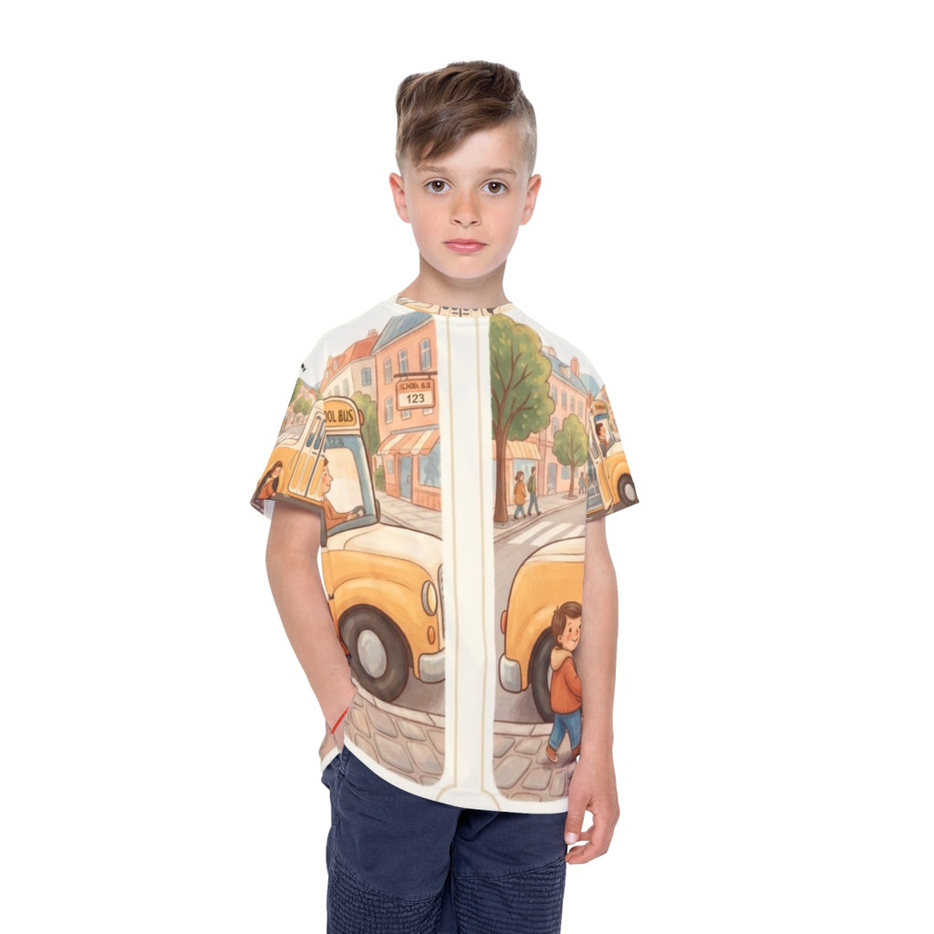 Kids Sports Jersey - School Bus Team Route | Echovira...