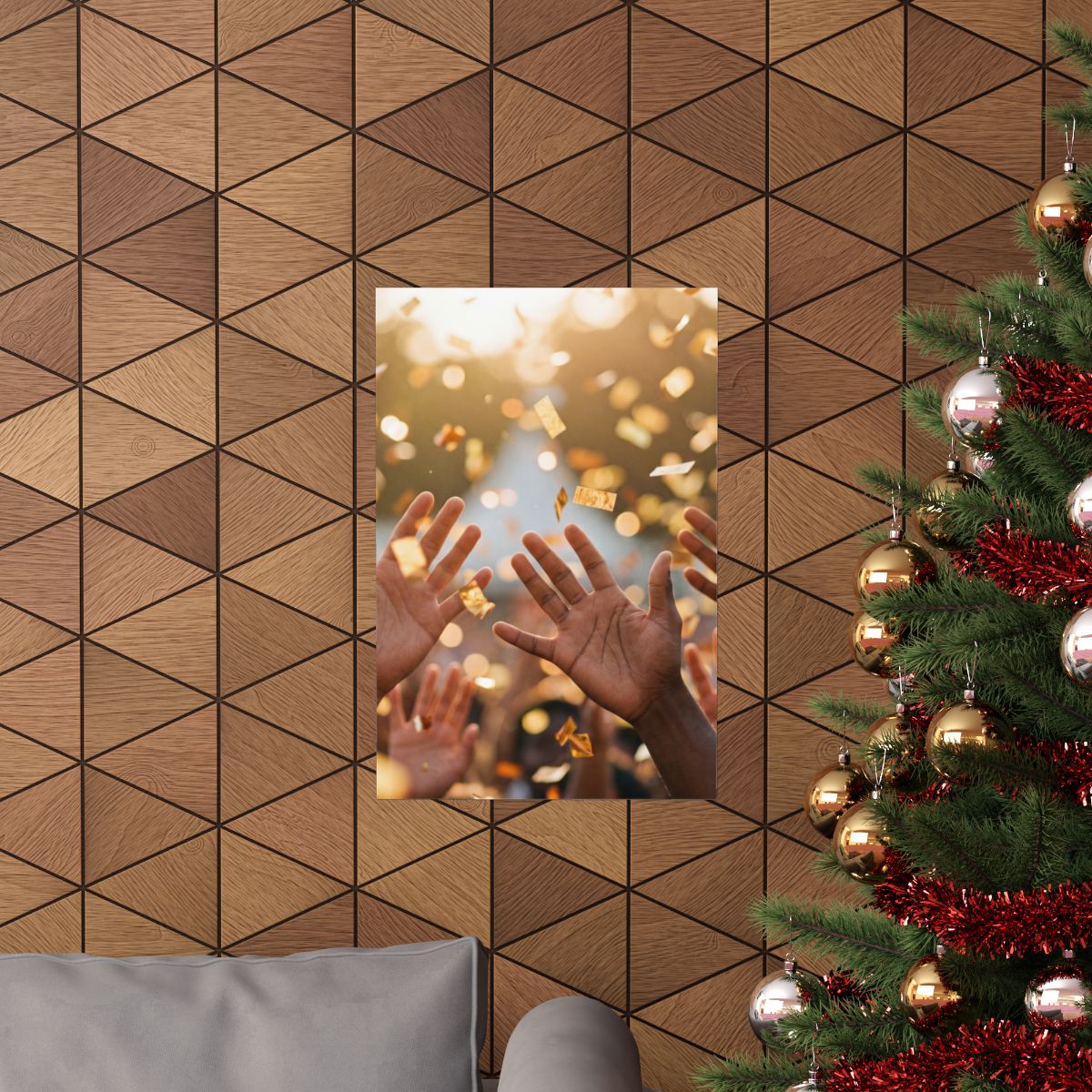 Matte Vertical Posters - Golden Festival Celebration Art......